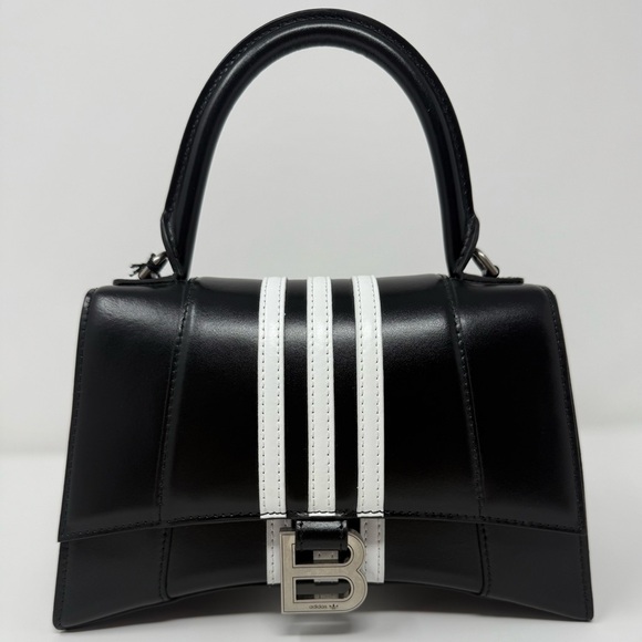 Balenciaga Adidas Hourglass Leather Top Hand Bag - Picture 1 of 11